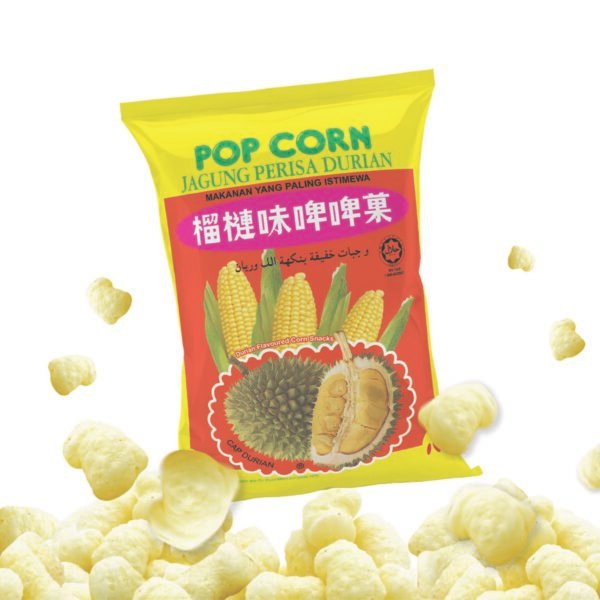 Pop Corn Durian Flavoured 70gm Makanan Yang Paling Istimewa Perasa Durian Snack