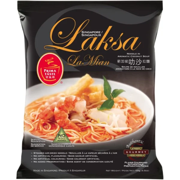 Top 1 tant Noodle Award Prima Taste La Mian Ramen Premium tant Noodle   Singapore Laksa 4packs x144g