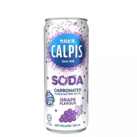 Calpis Soda 320ml x 24 Cans Minuman Susu Kultur Berkarbonat Perisa Anggur Original Tembikai Wangi Hokkaido   Water