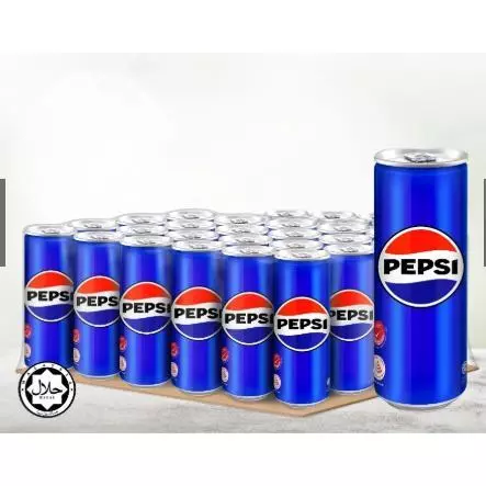 KICKAPOO   7UP   REVIVE   PEPSI   Mountain Dew Pitch Black 24 x 320ml TIN 24 320ML