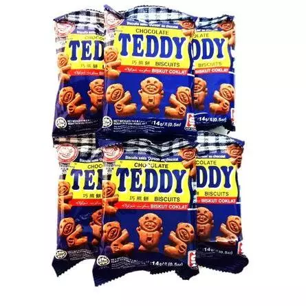 14g x 6pcs Teddy Biscuits Chocolate