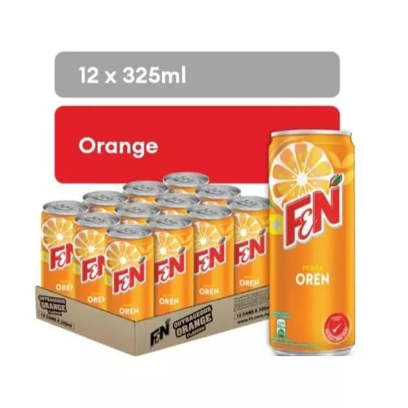 F N FUN FLAVOUR Sarsi Assorted 1 Carton 12 x 325ml Minuman Segar Dengan Rasa Sarsi Yang Menggugah Selera