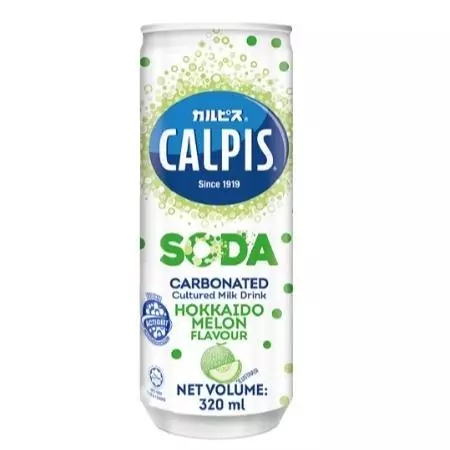 Calpis Soda 320ml x 24 Cans Minuman Susu Kultur Berkarbonat Perisa Anggur Original Tembikai Wangi Hokkaido   Water