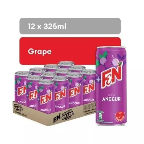 F N FUN FLAVOUR Sarsi Assorted 1 Carton 12 x 325ml Minuman Segar Dengan Rasa Sarsi Yang Menggugah Selera