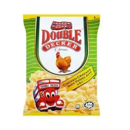 Double Decker Classic Chicken Cracker Snack Perisa Ayam Besar 65gm 80gm