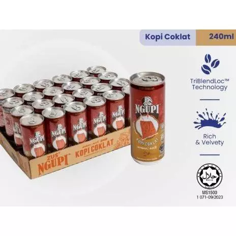 ZUS Ngupi Local Flavoured Canned Coffee   Klasik   24 cans