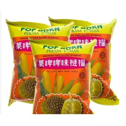 Pop Corn Durian Flavoured 70gm Makanan Yang Paling Istimewa Perasa Durian Snack