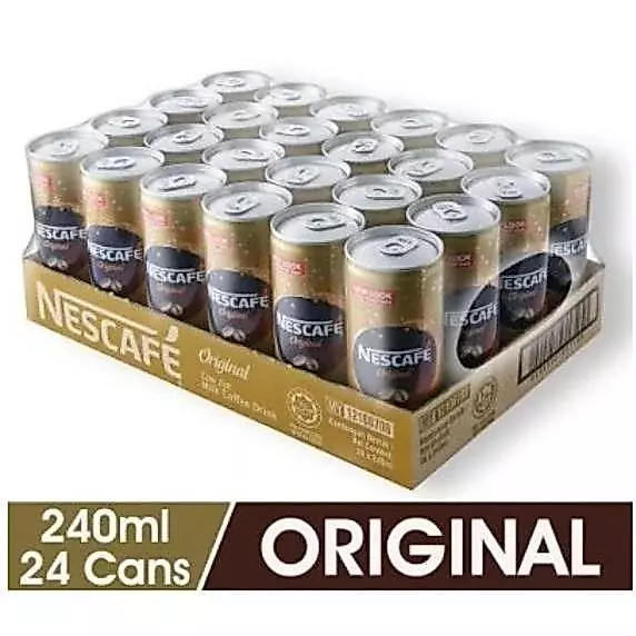 NESCAFE Original Mocha Latte Tarik 240ml x 24 Cans Pilihan Rasa Menarik Sesuai untuk Pelbagai Keperluan Minuman Harian